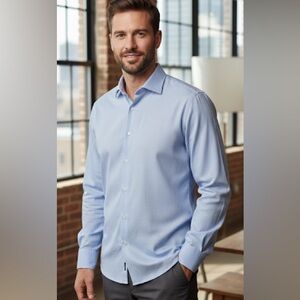 Massimo Dutti Men's Blue Shirt